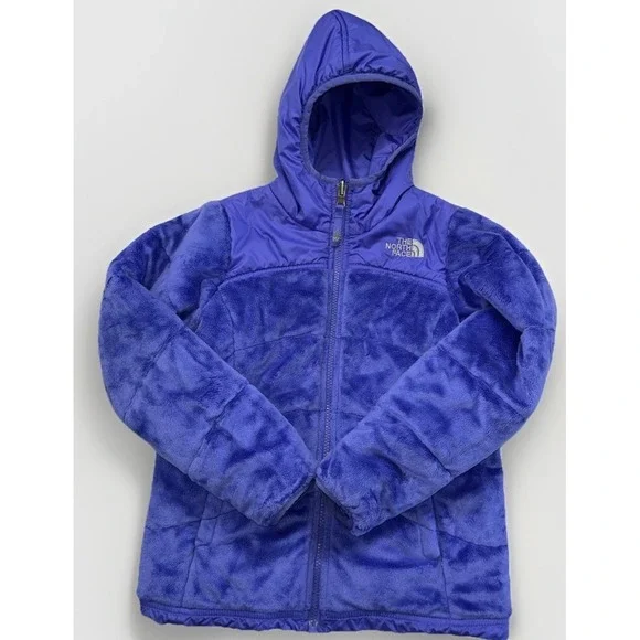 The North Face Girl's Hooded Jacket Reversible Purple Jacket Size Small 7/8 - Picture 2 of 10